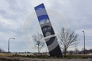 Welcome sign of Adler Planetarium