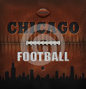 Chicago Football Title Art Portrait View