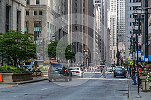 Chicago, IL/USA - circa July 2015: Streets of Downtown Chicago, Illinois