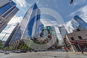 Chicago, IL/USA - circa July 2015: Streets of Downtown Chicago, Illinois