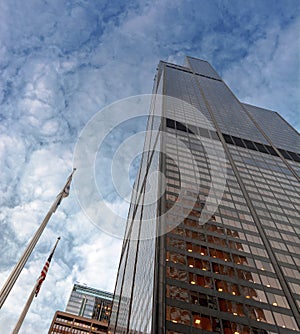 Bottom view of Willis Tower