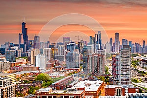 Chicago, Illinois, USA Skyline at Dusk