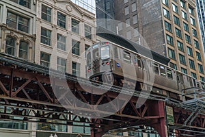 Chicago L train exterior establishing shot photo