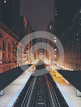 Chicago 'L' train tracks