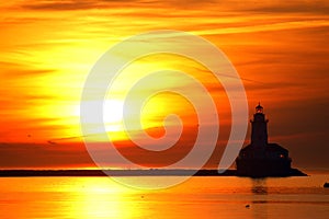 Chicago Lighthouse at Dawn