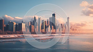 Chicago lights in the night