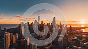 Chicago lights in the night