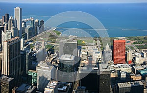 Chicago Millennium Park aerial panorama