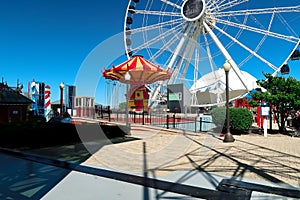 Chicago Navy Pier with ferris wheel