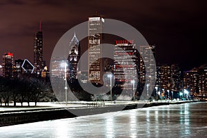 Chicago Night Skyline