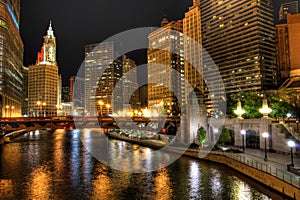 Chicago Night Skyline