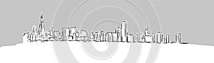 Chicago Panorama Skyline Vector Sketch