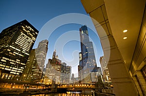 Chicago River at Night