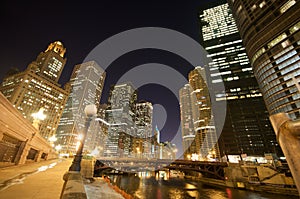 Chicago River at Night