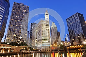 Chicago's famous riverwalk