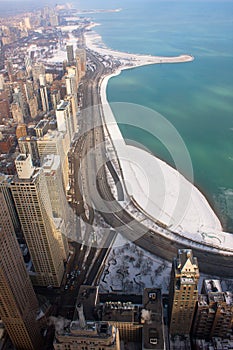 Chicago's Lake Shore Drive In Winter