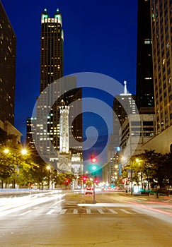 Chicago's Michigan Ave, Night photo