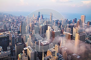 Chicago Skyline Aerial View, Illinois