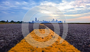 Chicago Skyline From bike path