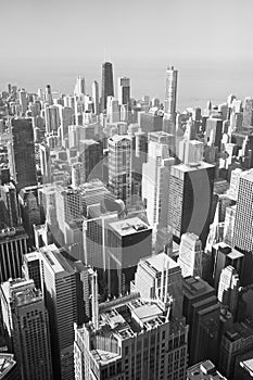 Chicago Skyline in black-and-white