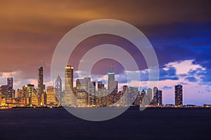 Chicago Skyline at dusk