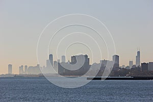 Chicago skyline from Evanston