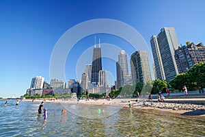 Chicago skyline from North Avenue Beach