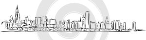 Chicago Skyline Outline Sketch