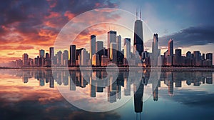 Chicago skyline panorama