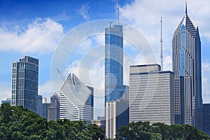 Chicago skyline stock photo