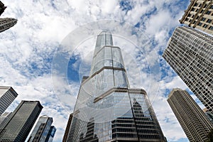 Chicago skyline with Trump Tower in center