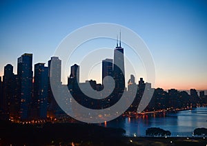 Chicago Skyline At Twilight #5