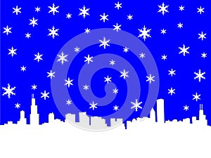 Chicago Skyline in winter