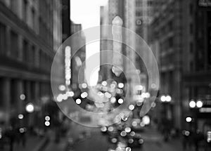 Chicago Street Lights in Black and White