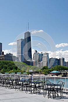 Chicago Street Side View at Summer