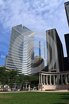 Chicago Towers and Wrigley Square in Millenium Park