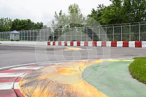 The chicane approaching wall of champions on Circuit Gilles Villeneuve