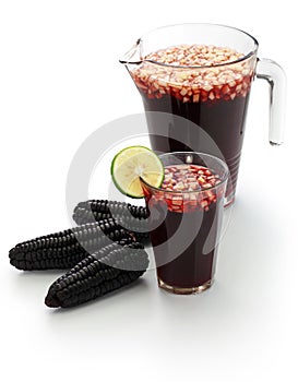 Chicha morada, peruvian purple corn drink