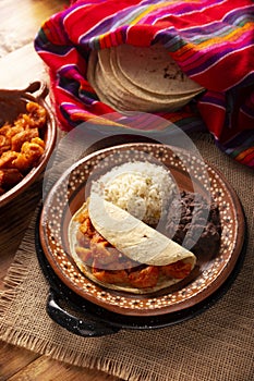 Chicharron Tacos de guisado mexican food photo
