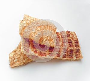 `ChicharrÃ³n` Pork rind is a dish generally consisting of fried pork belly