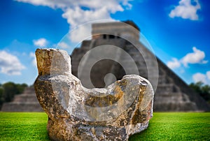 Chichen Itza Chac Mool sculpture illustration photo