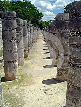 Chichen itza colonnade