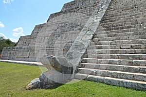 Chichen Itza Dragons Structure Mayan Ruin Stepped Stairway to Heaven