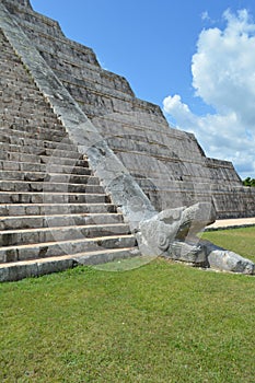 Chichen Itza Dragons Structure Mayan Ruin Stepped Stairway to Heaven