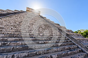 Chichen Itza - El Castillo Pyramid - Ancient Maya Temple Ruins in Yucatan, Mexico