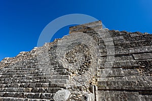 Chichen Itza - El Castillo Pyramid - Ancient Maya Temple Ruins in Yucatan, Mexico