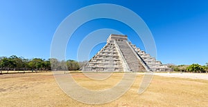 Chichen Itza - El Castillo Pyramid - Ancient Maya Temple Ruins in Yucatan, Mexico