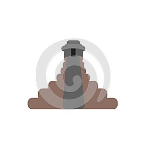 Chichen Itza icon vector sign and symbol isolated on white background, Chichen Itza logo concept