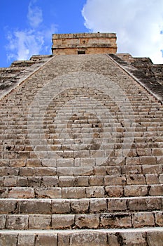 Chichen Itza Mayan Kukulcan pyramid in Mexico