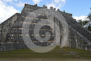 Chichen Itza Pillars Pyramid Mayan Ruin Stepped Stairway to Heaven